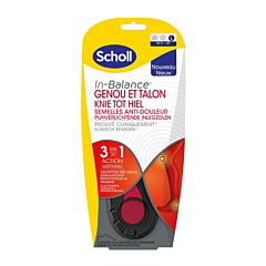 Scholl In-Balance Semelles Anti-Douleur Genou & Talon - Large 42,5-45- 1 Paire