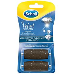 Scholl Velvet Smooth Express Pedi Rouleaux de Remplacement Grain Extra Exfoliant 2 Pièces