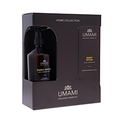 Umami Coffret Cadeau Sweet Spices - Parfum dAmbiance 500ml + Bâtonnets Parfumés 250ml