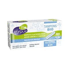 Unyque Bio Tampons Bio - Normal Sans Applicateur - 16 Pièces
