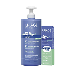 Uriage Bébé Eau Nettoyante 1L + Crème Change 100ml OFFERTE