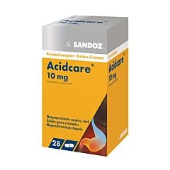 Acidcare Sandoz 10mg Oméprazole 28 Gélules Gastrorésistantes