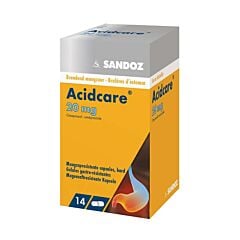 Acidcare Sandoz 20mg Oméprazole 14 Gélules Gastrorésistantes