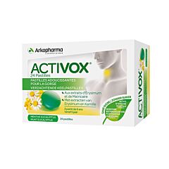 Arkopharma Activox Verzachtende Keelpastilles Munt-Eucalyptus 24 Stuks