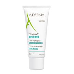 A-Derma Phys-AC Global Soin Complet Anti-Imperfections Peaux à Tendance Acnéique Tube 40ml