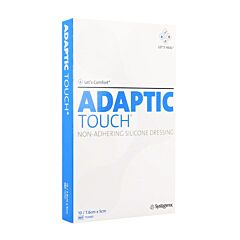 Adaptic Touch Pansement Interface Siliconé Non Adhérent - 5cmx7,6cm - 10 Pièces