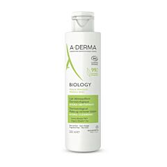 A-Derma Biology Lait Démaquillant Dermatologique Hydra-Nettoyant Flacon 200ml