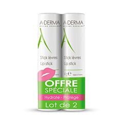 A-Derma Stick Lèvres au Lait dAvoine Rhealba Duopack 2x4g