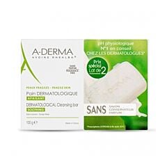 A-Derma Pain Dermatologique au Lait d'Avoine Rhealba PROMO Duo 2x100g 2ème à -50%