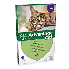 Advantage Kat 80 Spot-On Anti-Vlooien >4kg 4x0,8ml