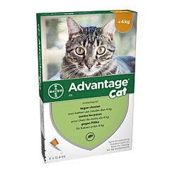 Advantage Cat Spot-On 40 Chats <4kg 4 Pipettes x 0,4ml