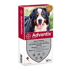 Advantix Hond 40<60kg Bestrijding & Preventie Vlooien/Teken 6x6ml