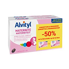 Alvityl Materniteit Conceptie/Zwangerschap 2x30 Tabletten Promo 2e-50%