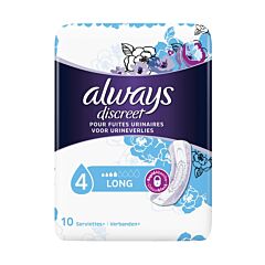 Always Discreet Serviettes pour Fuites Urinaires - Long - 10 Pièces