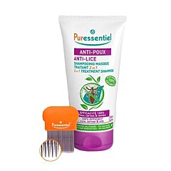 Puressentiel Anti-Poux Shampooing Masque Traitant 2-en-1 Tube 150ml + Peigne