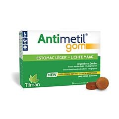 Antimetil Gom Estomac Léger Goût Citron-Menthe 24 Gommes à Sucer