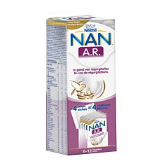 NAN A.R. Régurgitations Lait en Poudre 0-12 Mois 4 Sachets de 26,2g