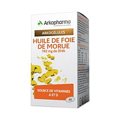 Arkopharma Arkogélules Huile de Foie de Morue 60 Gélules