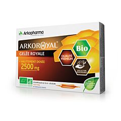 Arkopharma ArkoRoyal Gelée Royale 2500mg Bio 20 Ampoules x 10ml