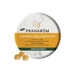 Pranarôm Aromaforce Gommes Adoucissantes Miel & Citron Bio 45 Pièces