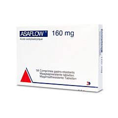Asaflow 160mg Affections Cardiovasculaires 56 Comprimés Gastro-Résistants