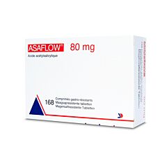Asaflow 80mg Affections Cardiovasculaires 168 Comprimés Gastro-Résistants