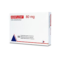 Asaflow 80mg Affections Cardiovasculaires 56 Comprimés Gastro-Résistants
