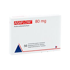 Asaflow 80mg Affections Cardiovasculaires 56 Comprimés Gastro-Résistants