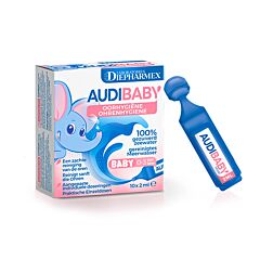 Audibaby Hygiène de l'Oreille Bébé 0-3 ans 10 Unidoses x 2ml