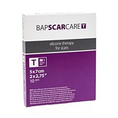 Bap Scar Care T Pansement Adhésif Silicone Fin Transparent - 5x7cm - 10 Pièces