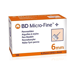 BD Microfine+ Aiguilles À Stylo - 0,23mm 32gx6mm - 100 Pièces