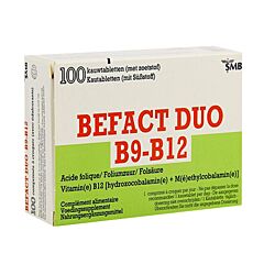 Befact Duo B9-B12 100 Comprimés à Croquer