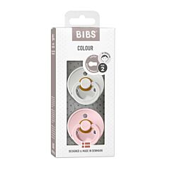 Bibs Tétine 6+M - Haze/Blossom - 2 Pièces