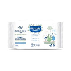 Mustela BIO Katoenen Doekjes Met Water 60 Stuks