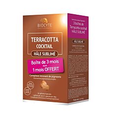 Biocyte Pack Terracotta Autobronzant Hâle Sublimé Sans Soleil 90 Gélules PROMO 1 Mois OFFERT
