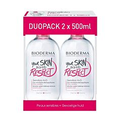 Bioderma Sensibio H2O Solution Micellaire Peaux Sensibles Flacon PROMO 2x500ml