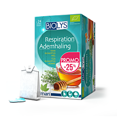 Biolys Kruidenthee Ademhaling Tijm Eucalyptus Honing Bio Promo -25% - 24 Zakjes