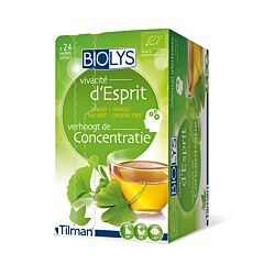 Biolys Vivacité d'Esprit Tisane Ginkgo Thé Vert 24 Infusions	