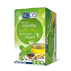 Biolys Tonique Rafraîchissant Tisane Thé Vert Menthe 24 Infusions