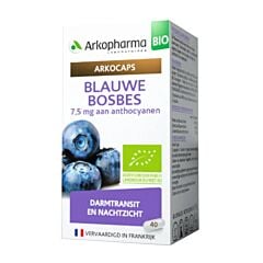 Arkocaps Blauwe Bosbesvrucht Bio Darmtransit/ Nachtzicht 40 Capsules