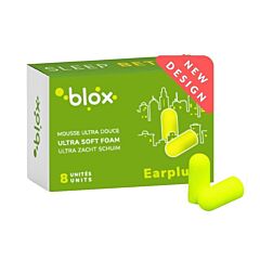 Blox Mousse Conique Bouchons dOreille pour Dormir 4 Paires + Boîte de Rangement en Plastique