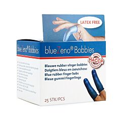 BlueZeno Bobbies Doigtiers Bleus en Caoutchouc 25 Pièces