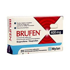 Brufen 400mg Douleur Légère à Modérée & Fièvre 20 Comprimés Pelliculés