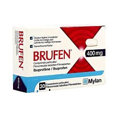 Brufen 400mg Douleur Légère à Modérée & Fièvre 30 Comprimés Pelliculés