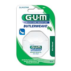 Gum ButlerWeave Fil Dentaire Ciré Menthe 30m