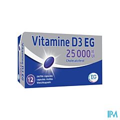 Vitamine D3 EG 25000 UI - 12 Gélules