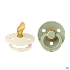 Bibs 1 Sucette Anatomic Duo Ivory/Sage