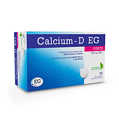 Calcium-D Forte EG 1000mg/800UI Menthe 90 Comprimés à Croquer