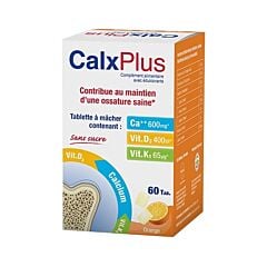 CalxPlus Ossature Saine Goût Orange 60 Comprimés