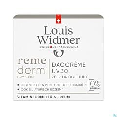 Louis Widmer Remederm Dagcrème UV30 Zonder Parfum 50ml